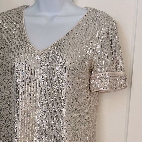 Cece Women’s Sequin V- Neck Shimmer Cocktail Dress Sz XS - Picture 11 of 14